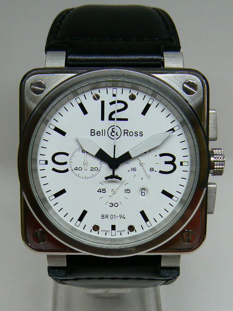 BELL & ROSS 01-94 46x46 mm CHRONO WHITE DIAL