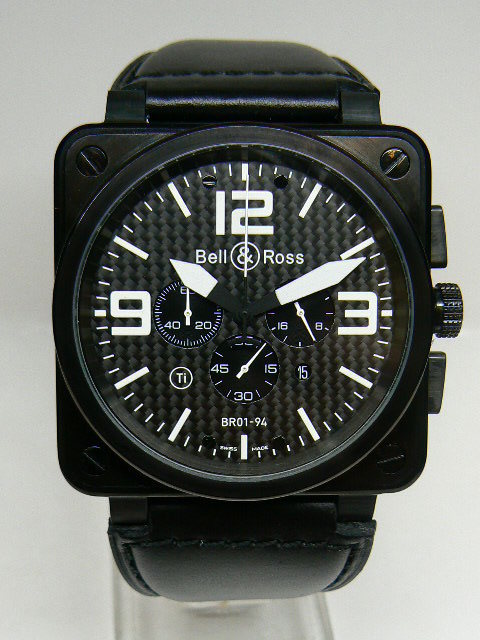 BELL & ROSS 01-94 46x46mm CHRONO PVD CASE/CARBON DIAL