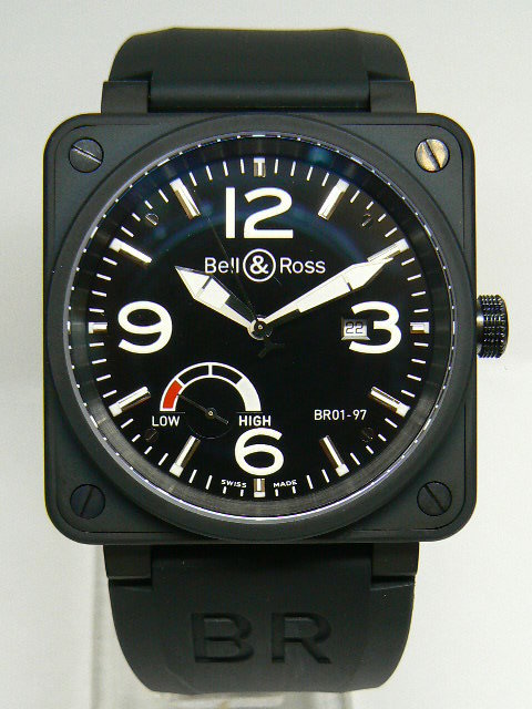 BELL & ROSS  01-97 46mm x 46mm POWER RESERVE PVD